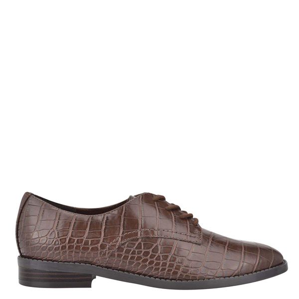Nine West Maia Lace Up Brown Oxfords | South Africa 90I74-0W84